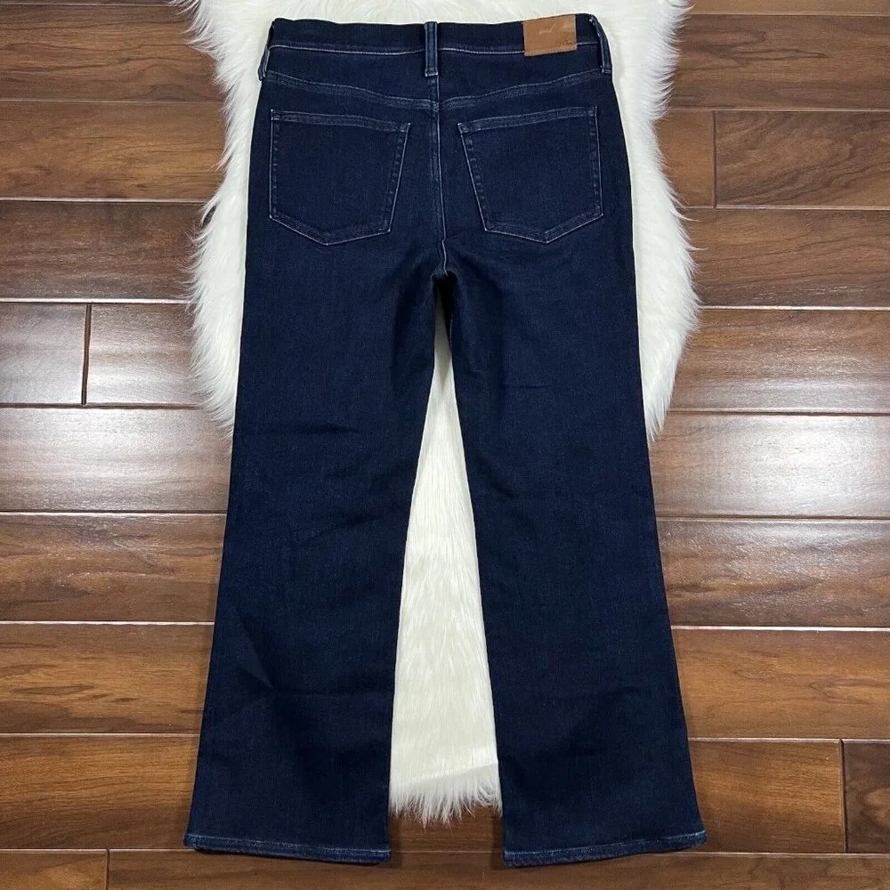 J. Crew Size 30 Rinse Wash‎ Brushed Back Slim Demi Boot Cut Denim Jeans BN042